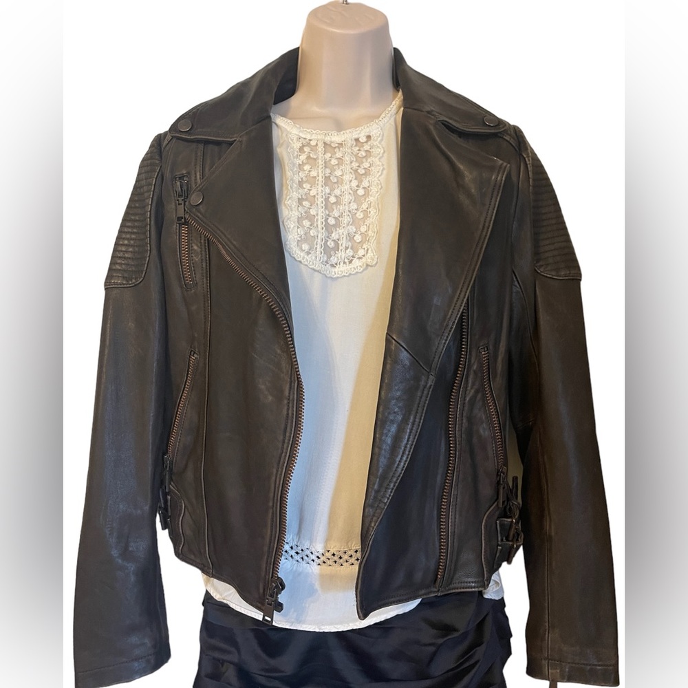 Wilson Vintage USA NEW Brown Genuine Leather Jacket XS